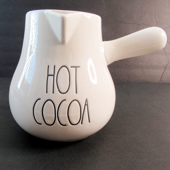 Rae Dunn Other - Rae Dunn White/Black Hot Cocoa Pitcher w/Handle